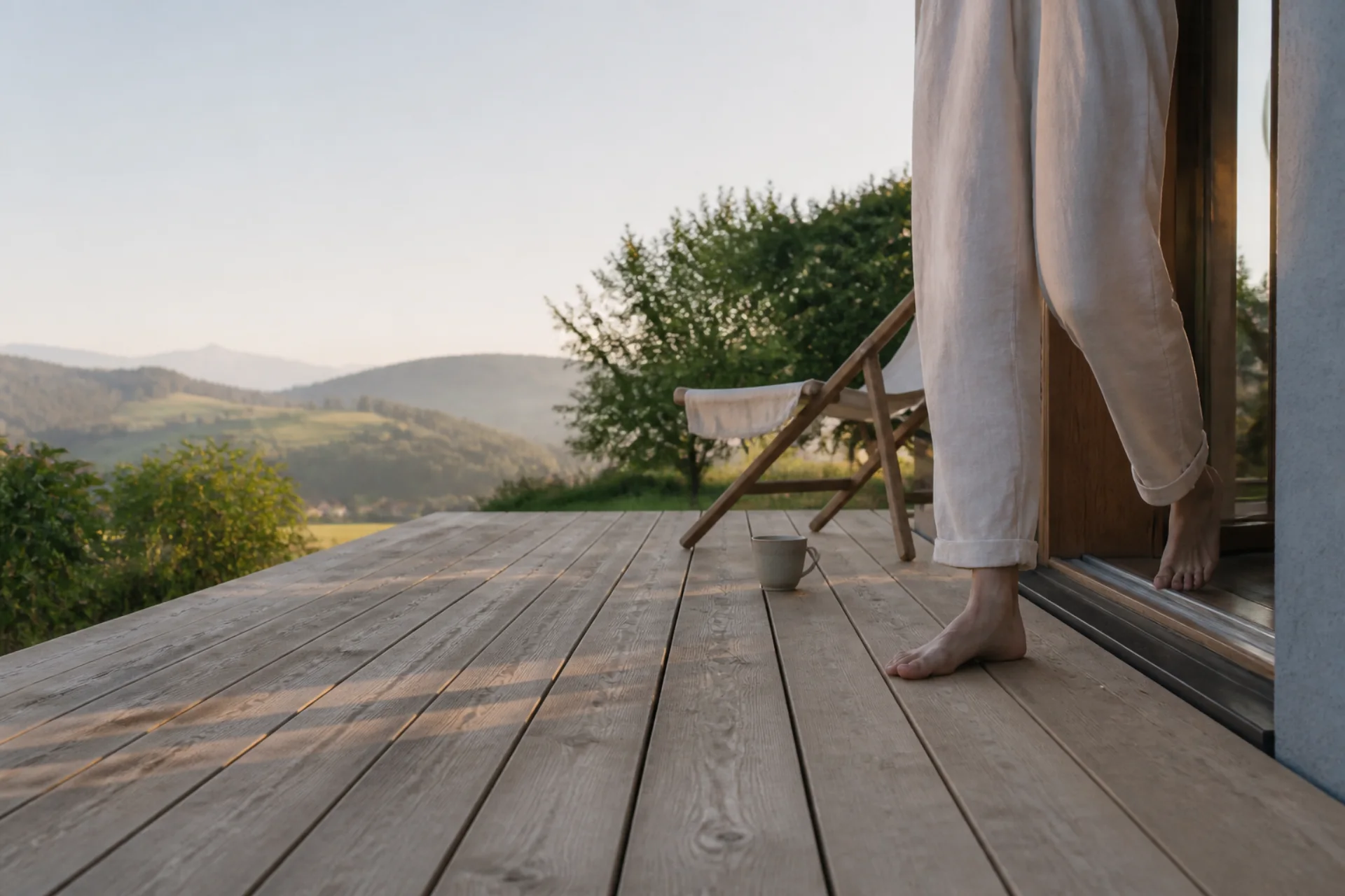 Morgensonne und natürliche Haptik
