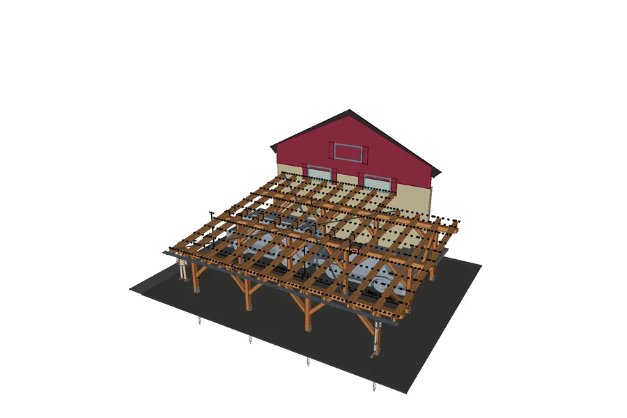 3D-Visualisierung eines Carports